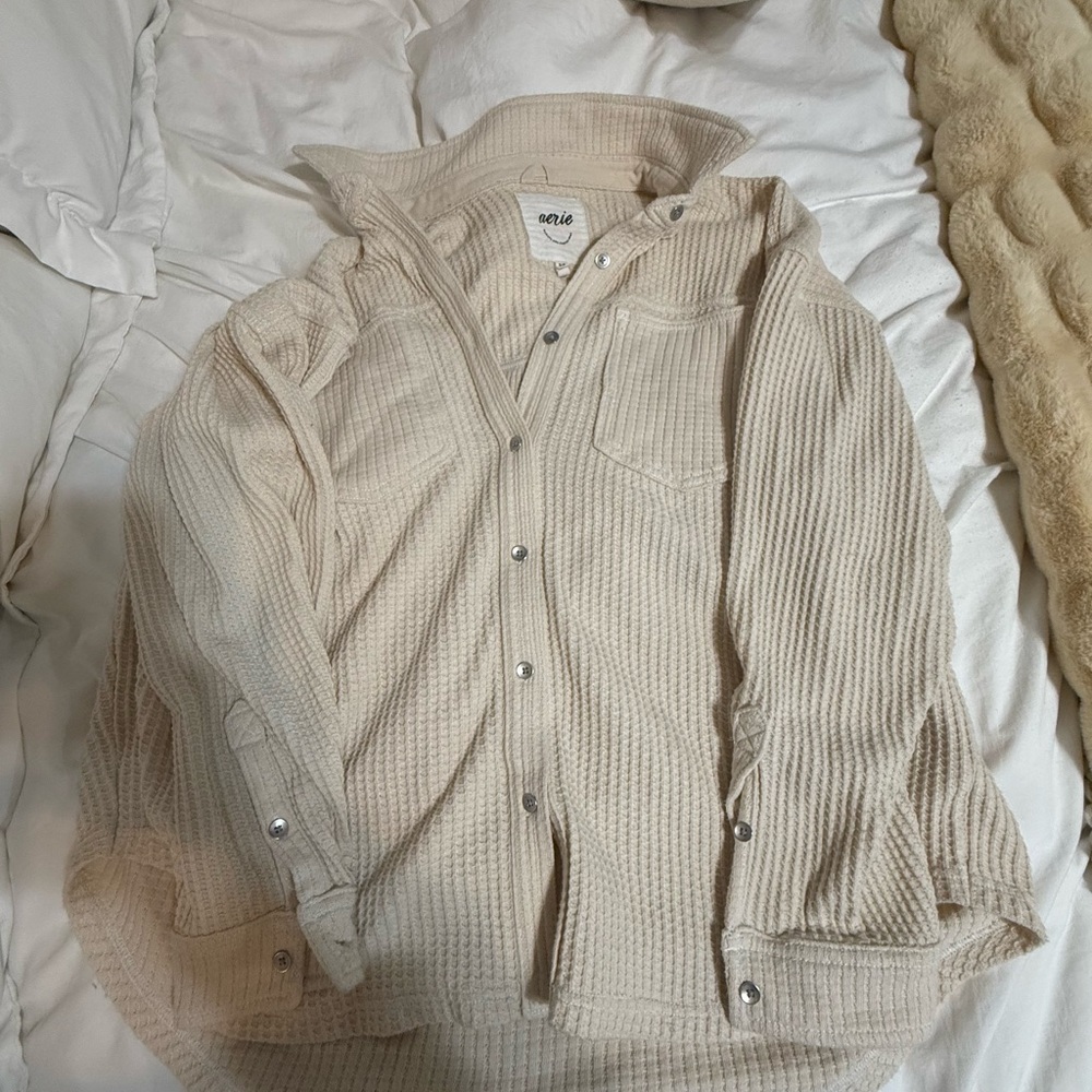 Aerie Women’s  Cream Shirt Jacket